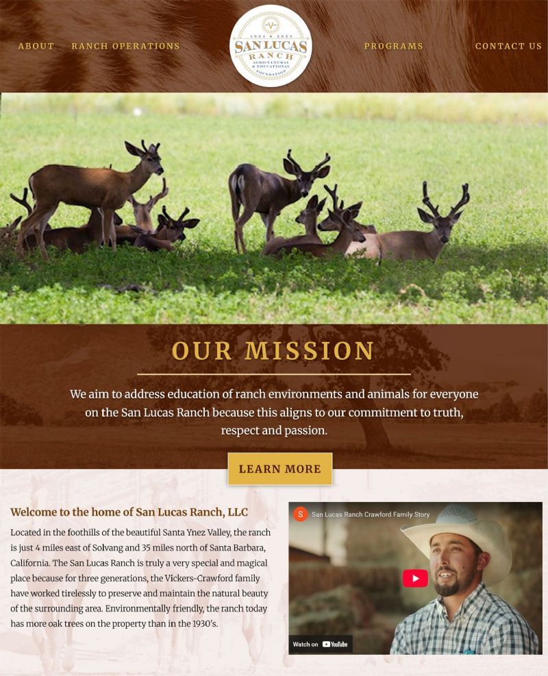 Exciting News: A Beautiful New Redesign for San Lucas Ranch Agricultural and Educational Foundation!
