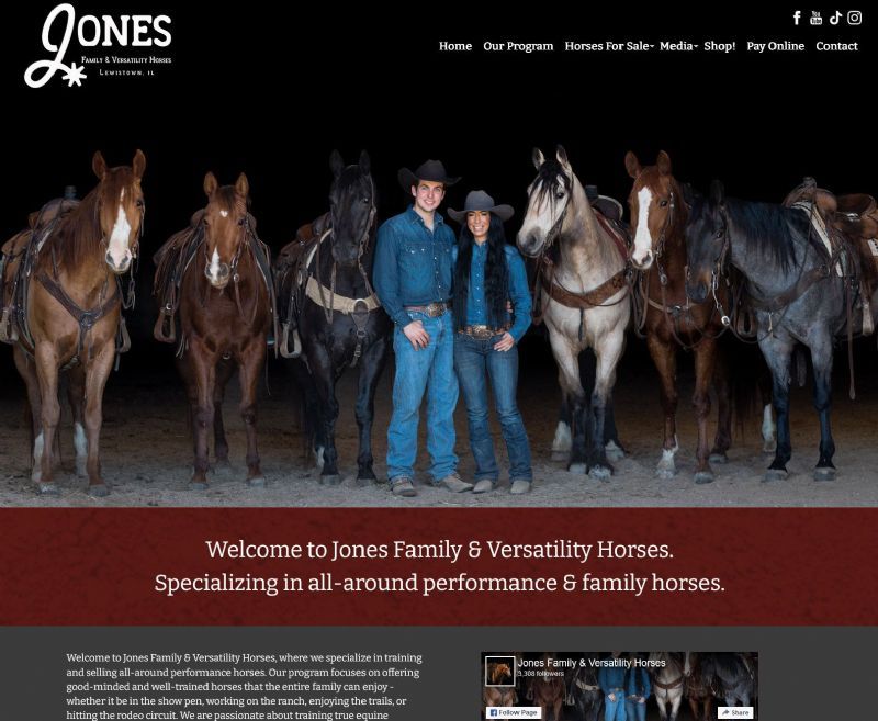 Jones Family and Versatility Horses