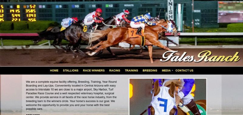 Fales Ranch website built by Aggieland Website Design