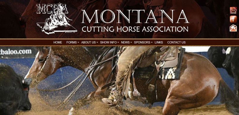 Montana Cutting Horse Assn website built by Aggieland Website Design